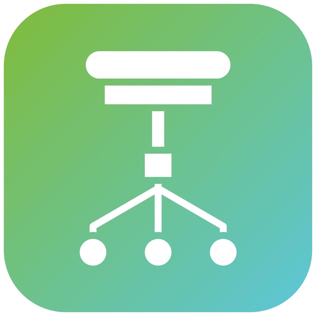 Diseño vectorial Estilo del icono de la silla Caster