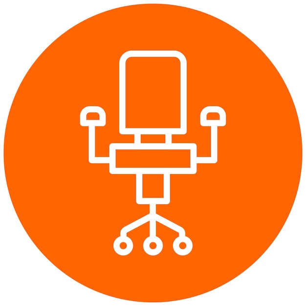 Diseño vectorial Estilo del icono de la silla Caster