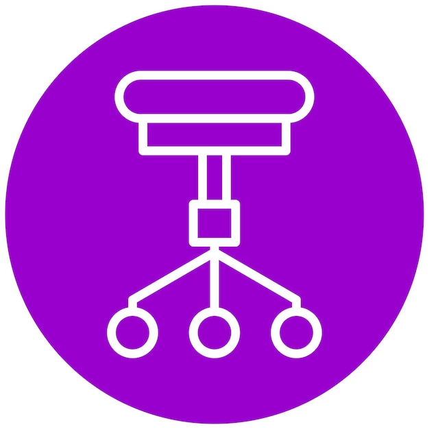 Diseño vectorial Estilo del icono de la silla Caster