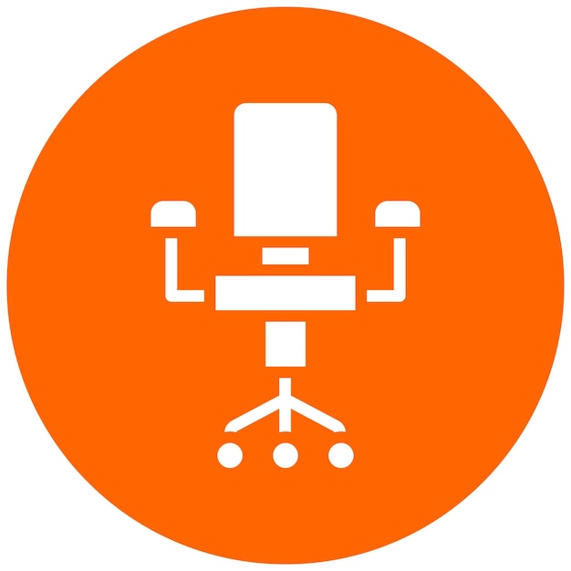 Diseño vectorial Estilo del icono de la silla Caster