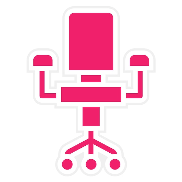 Diseño vectorial Estilo del icono de la silla Caster