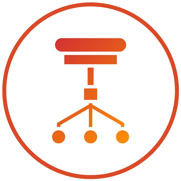 Diseño vectorial Estilo del icono de la silla Caster