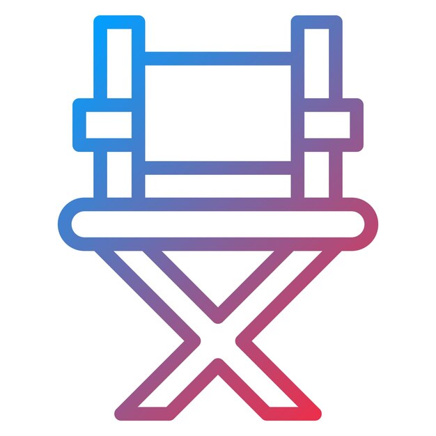 Diseño vectorial Estilo del icono de la silla del director