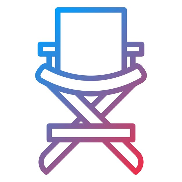 Diseño vectorial Estilo del icono de la silla del director