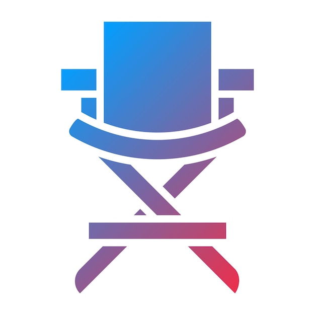 Diseño vectorial Estilo del icono de la silla del director