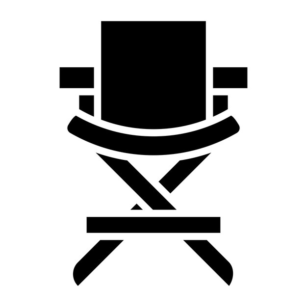 Diseño vectorial Estilo del icono de la silla del director