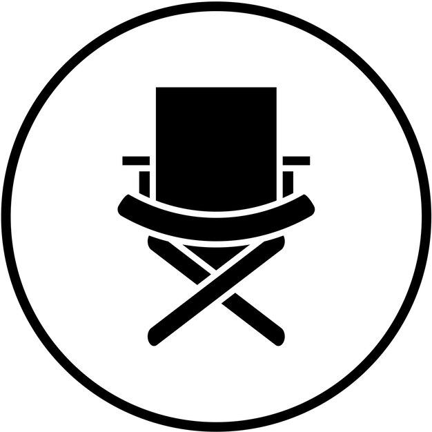 Diseño vectorial Estilo del icono de la silla del director