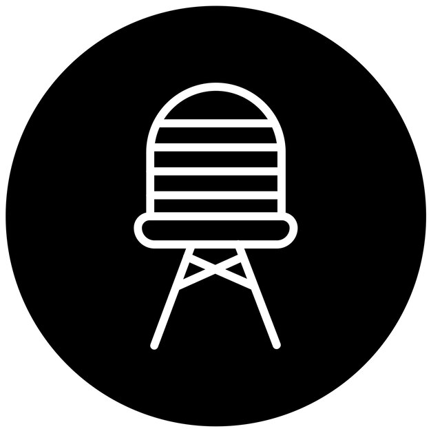Diseño vectorial Estilo del icono de la silla Eiffel