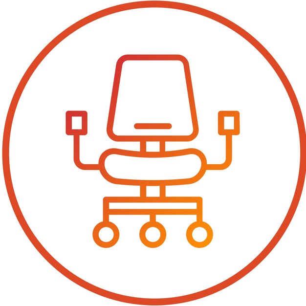 Diseño vectorial Estilo del icono de la silla ergonómica