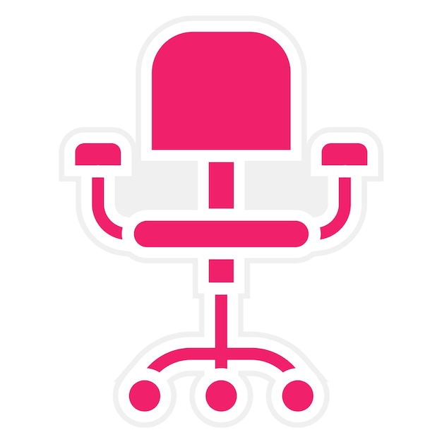 Diseño vectorial Estilo del icono de la silla ergonómica