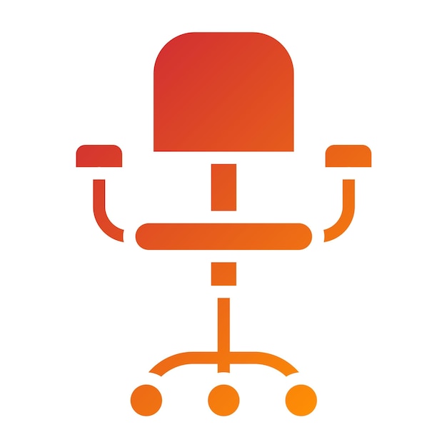 Diseño vectorial Estilo del icono de la silla ergonómica