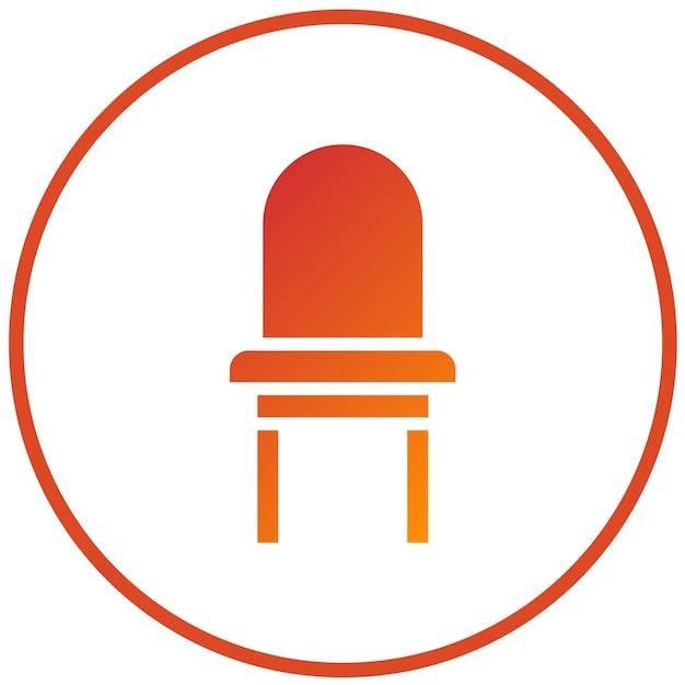 Diseño vectorial Estilo del icono de la silla fantasma