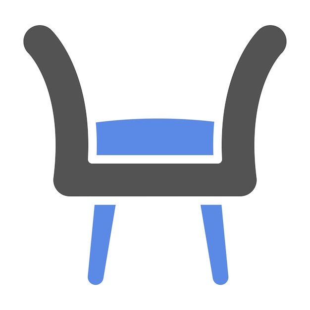 Diseño vectorial Estilo de icono de la silla otomana