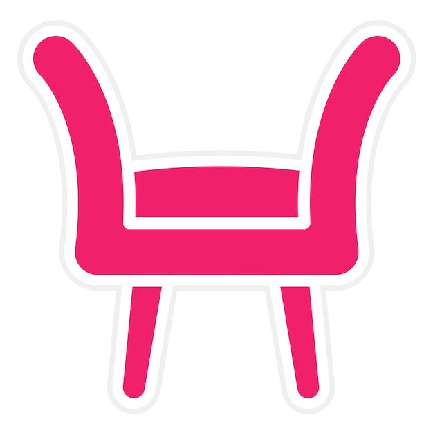 Diseño vectorial Estilo de icono de la silla otomana