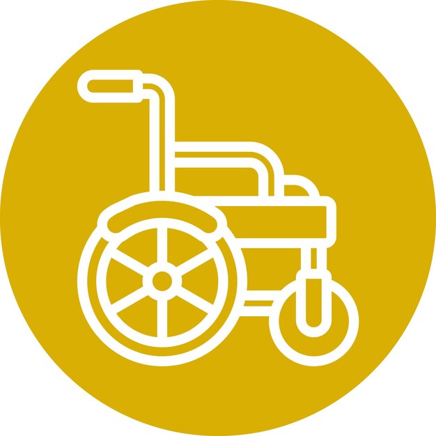 Diseño vectorial Estilo del icono de la silla de ruedas automática