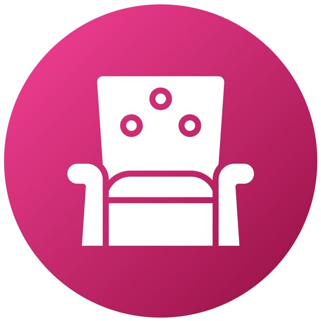 Diseño vectorial Estilo del icono de la silla Wingback