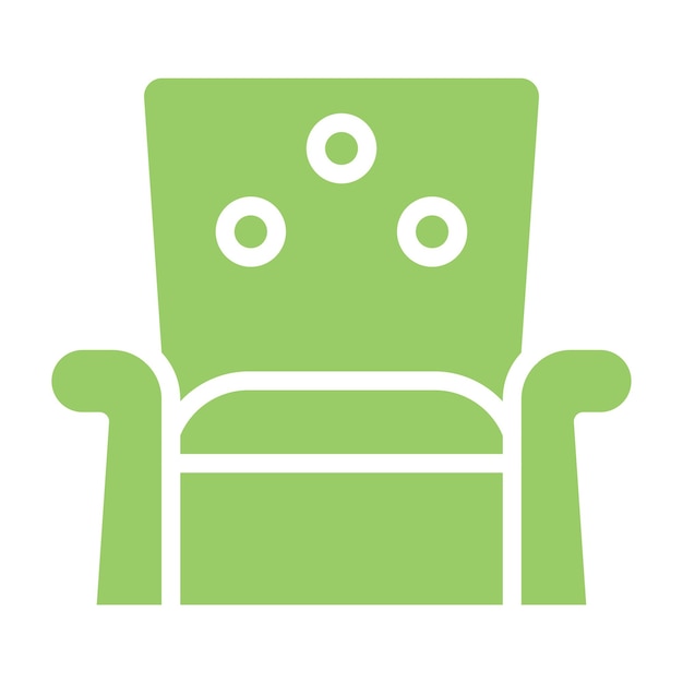 Diseño vectorial Estilo del icono de la silla Wingback