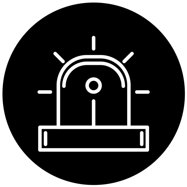 Diseño vectorial Estilo del icono de la sirena de la ambulancia