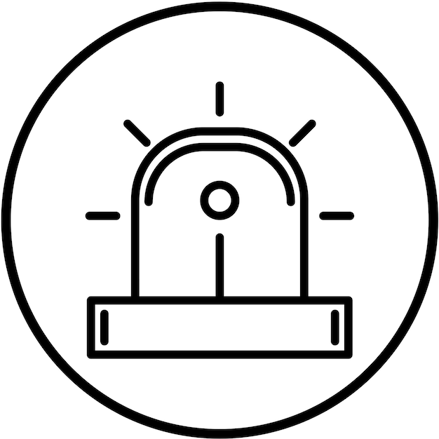 Diseño vectorial Estilo del icono de la sirena de la ambulancia