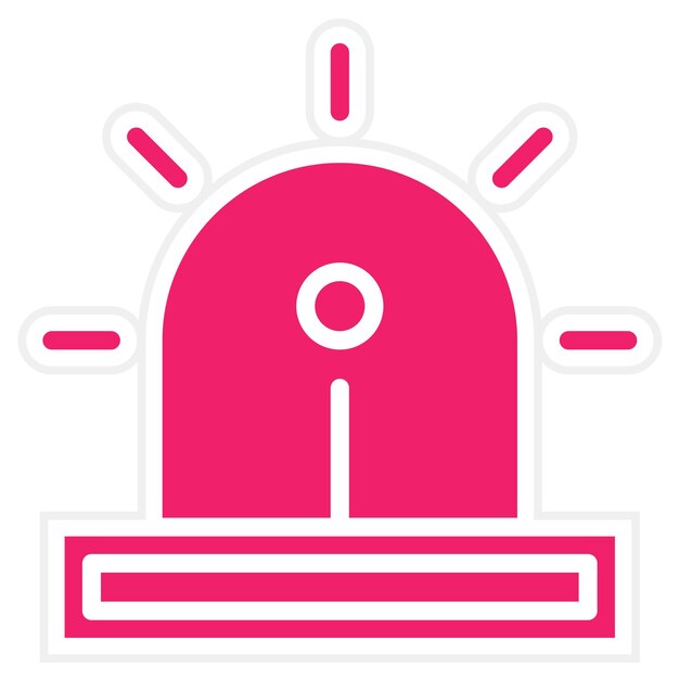 Diseño vectorial Estilo del icono de la sirena de emergencia