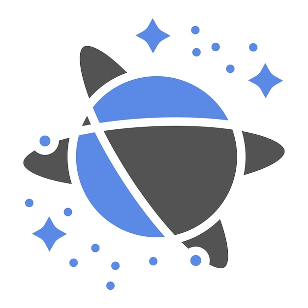 Diseño vectorial Estilo del icono del sistema solar