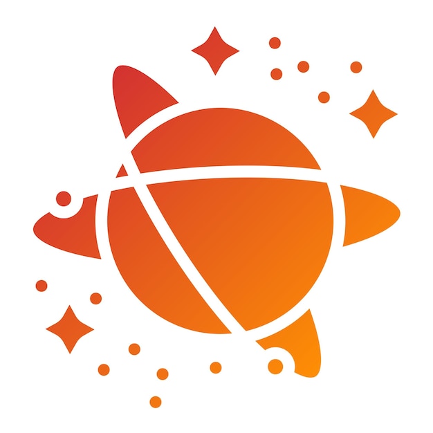 Diseño vectorial Estilo del icono del sistema solar