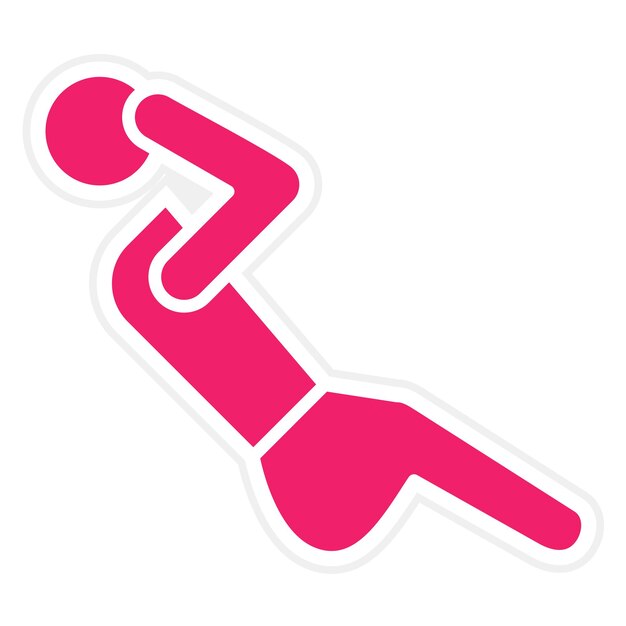 Diseño vectorial Estilo del icono Sit Up