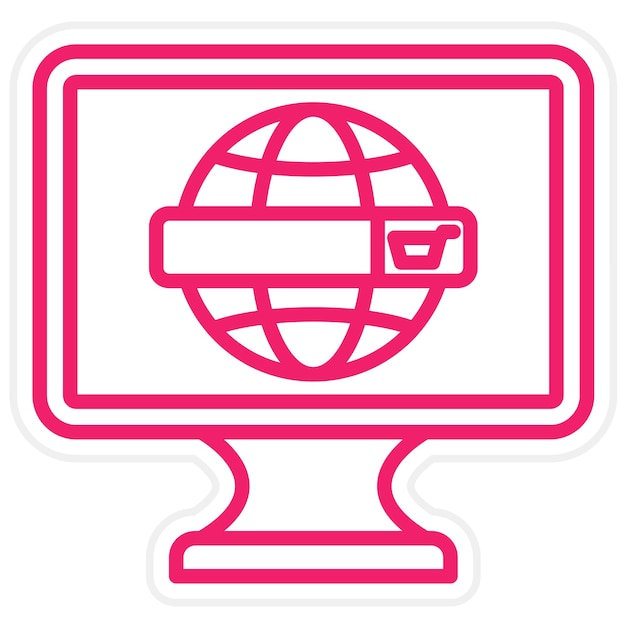 Diseño vectorial del estilo de icono del sitio web
