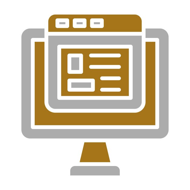 Diseño vectorial del estilo de icono del sitio web