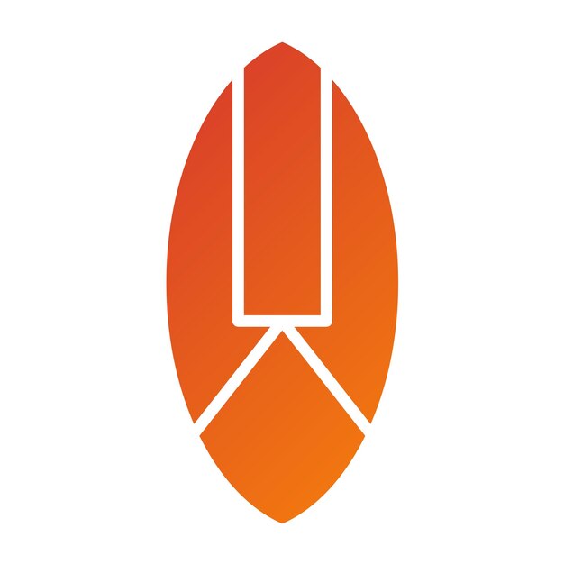 Diseño vectorial de estilo de icono de skimboarding