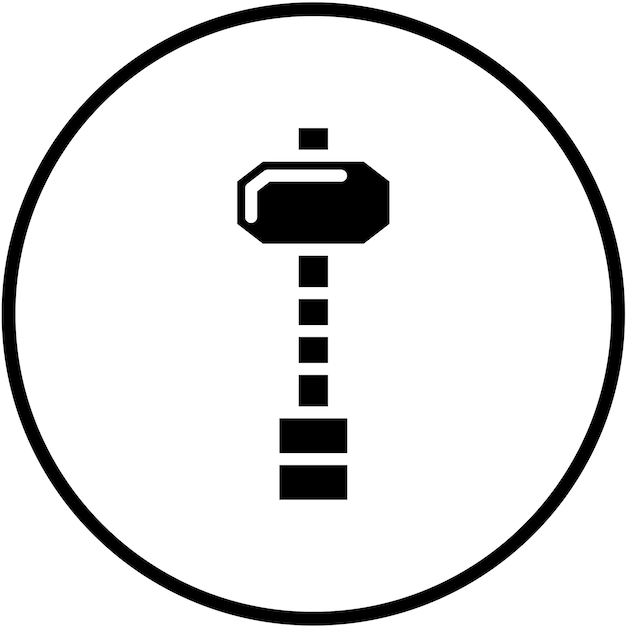 Diseño vectorial del estilo del icono de Sledgehammer