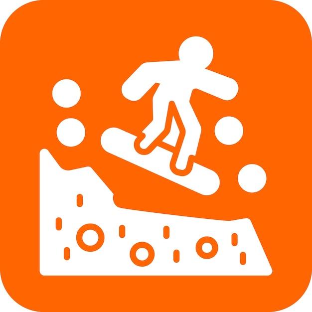 Diseño vectorial Estilo del icono del snowboarder