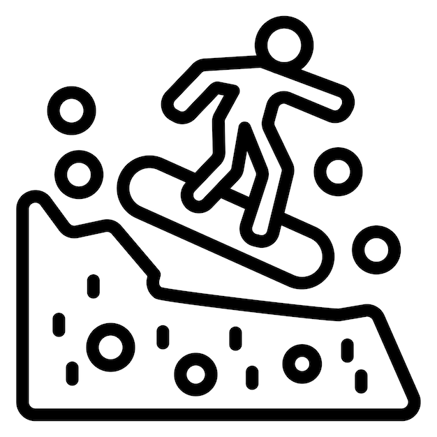 Diseño vectorial Estilo del icono del snowboarder