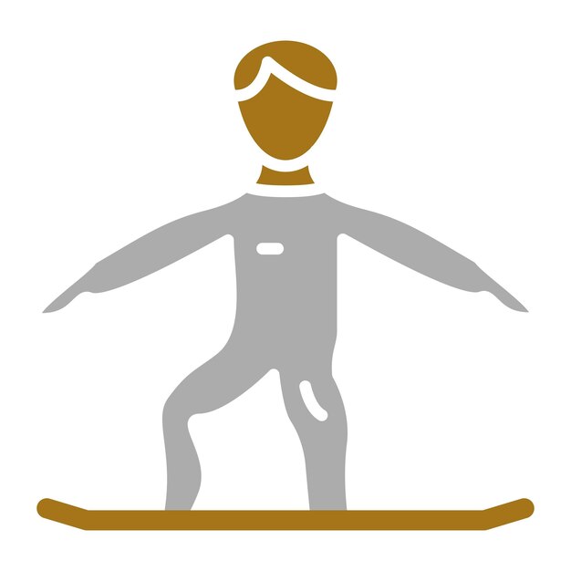 Diseño vectorial Estilo del icono del snowboarder