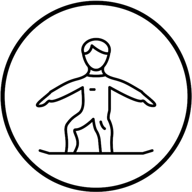 Diseño vectorial Estilo del icono del snowboarder