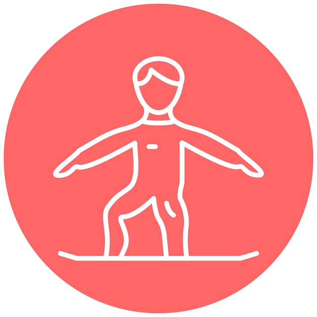 Diseño vectorial Estilo del icono del snowboarder