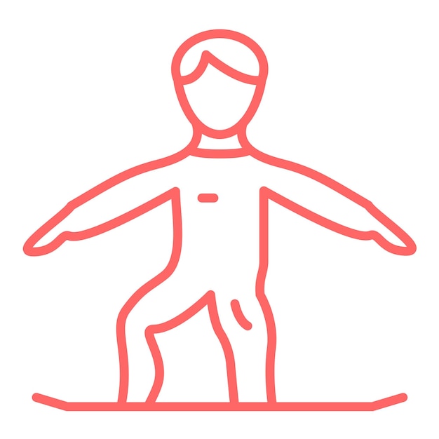 Diseño vectorial Estilo del icono del snowboarder