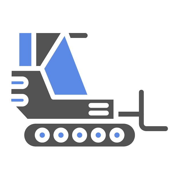 Vector diseño vectorial estilo del icono de snowcat