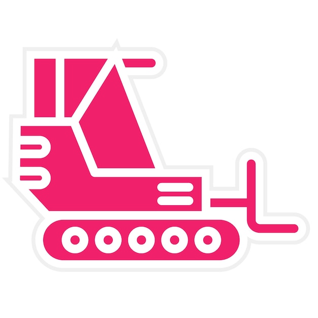 Diseño vectorial Estilo del icono de Snowcat