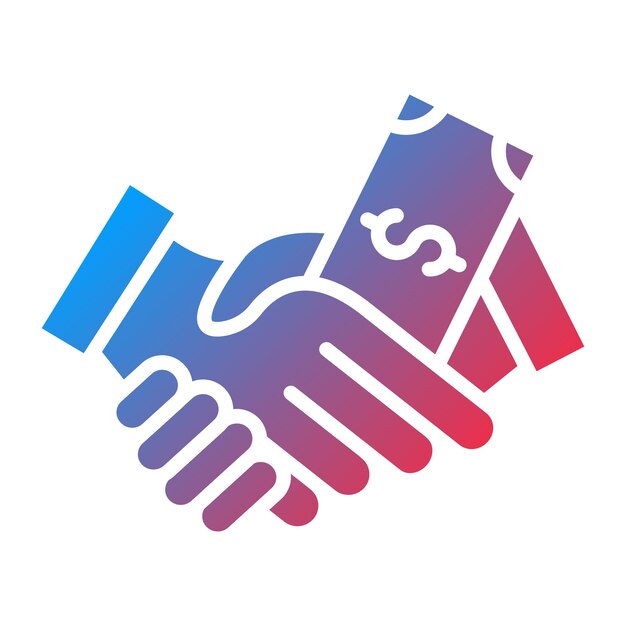 Diseño vectorial Estilo del icono de soborno