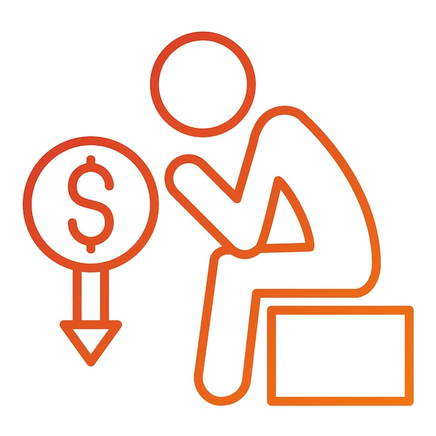 Diseño vectorial Estilo de icono de bajo sobrecarga