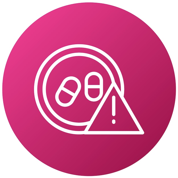 Diseño vectorial Estilo del icono de sobredosis