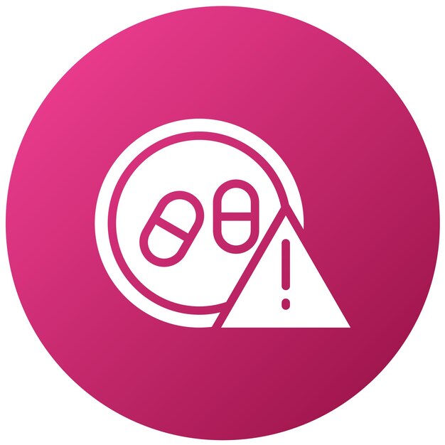 Diseño vectorial Estilo del icono de sobredosis