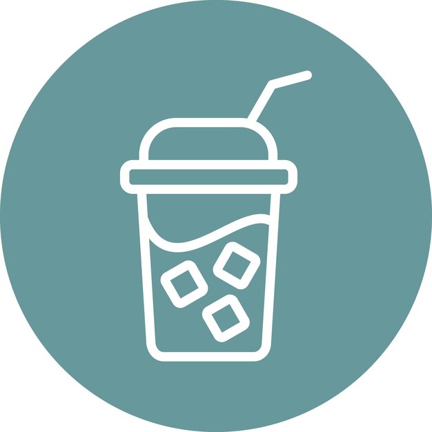 Diseño vectorial Estilo del icono de Soda