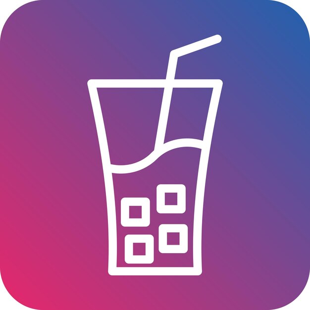 Diseño vectorial Estilo del icono de Soda