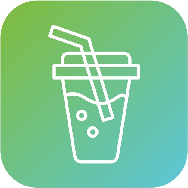 Diseño vectorial Estilo del icono de Soda