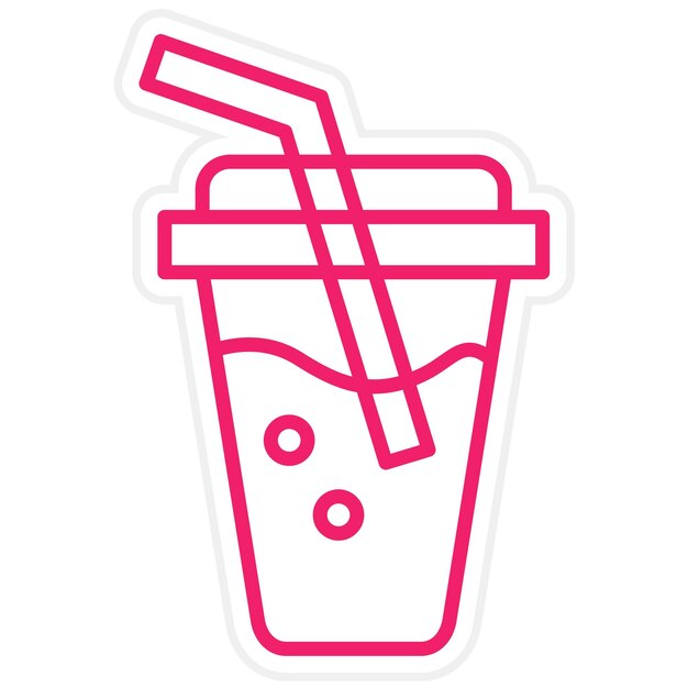 Diseño vectorial Estilo del icono de Soda