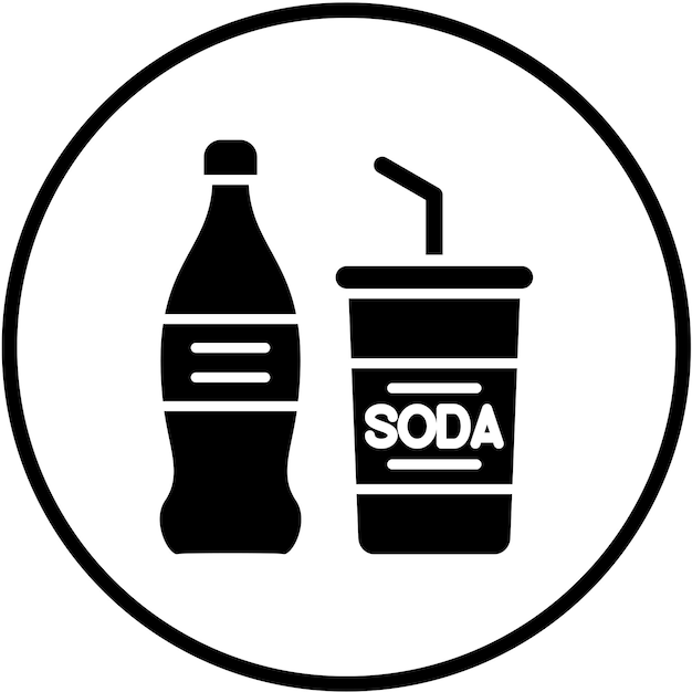 Diseño vectorial Estilo del icono de Soda