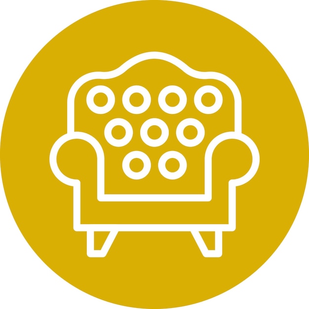Diseño vectorial Estilo del icono del sofá