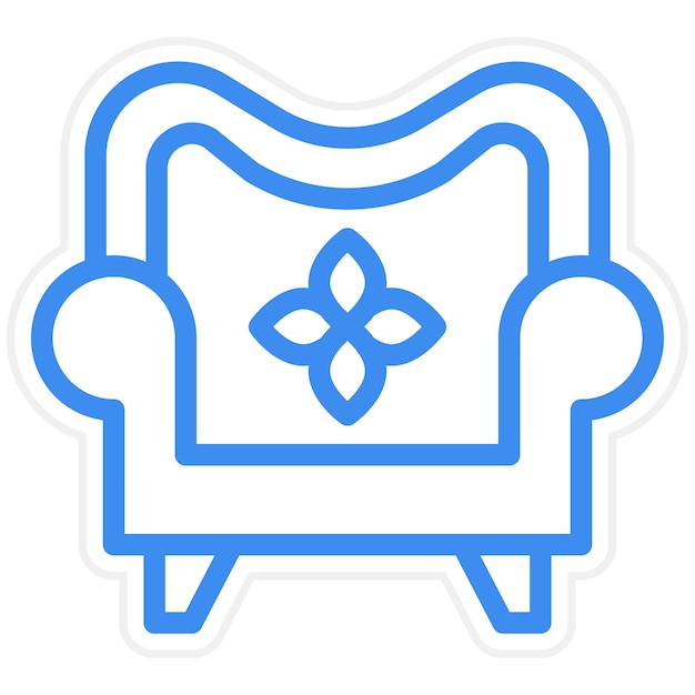 Diseño vectorial de estilo de icono de sofá